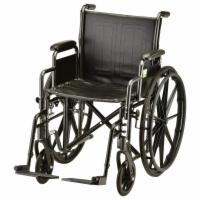 WHEELCHAIR STEEL 20" SEAT DESK ARMS SWING-AWAY FOOTRESTS